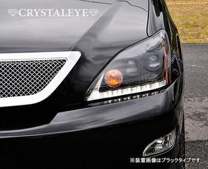 CRYSTAL EYE LEXUS STYLE HEADLIGHT V4 FLOWING SEQUENTIAL TURN SIGNAL TYPE [BLACK] FOR TOYOTA HARRIER 30  S263BK