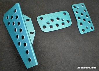 LAILE BEATRUSH FOOT PEDAL SET SILVER For SUBARU LEGACY BH5 S46102PS-AS