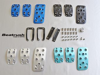 LAILE BEATRUSH FOOT PEDAL SET SILVER For SUBARU WRX STi VAB S46024PS-AS