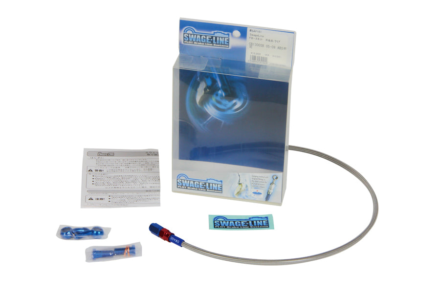 PLOT SWAGE-LINE CLUTCH HOSE KIT RED AND BLUE ALUMINUM FITTINGS CLEAR HOSE FOR HONDA CB1300SB ABS SAC0006
