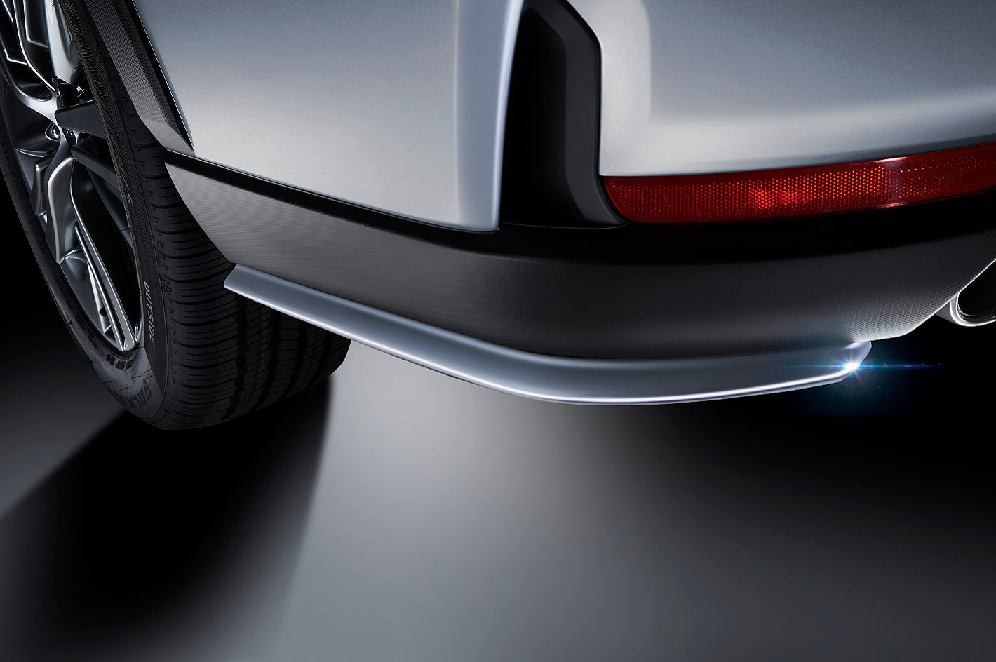 STI REAR SIDE UNDER SPOILER SILVER FOR SUBARU LAYBACK VN SG517VC250