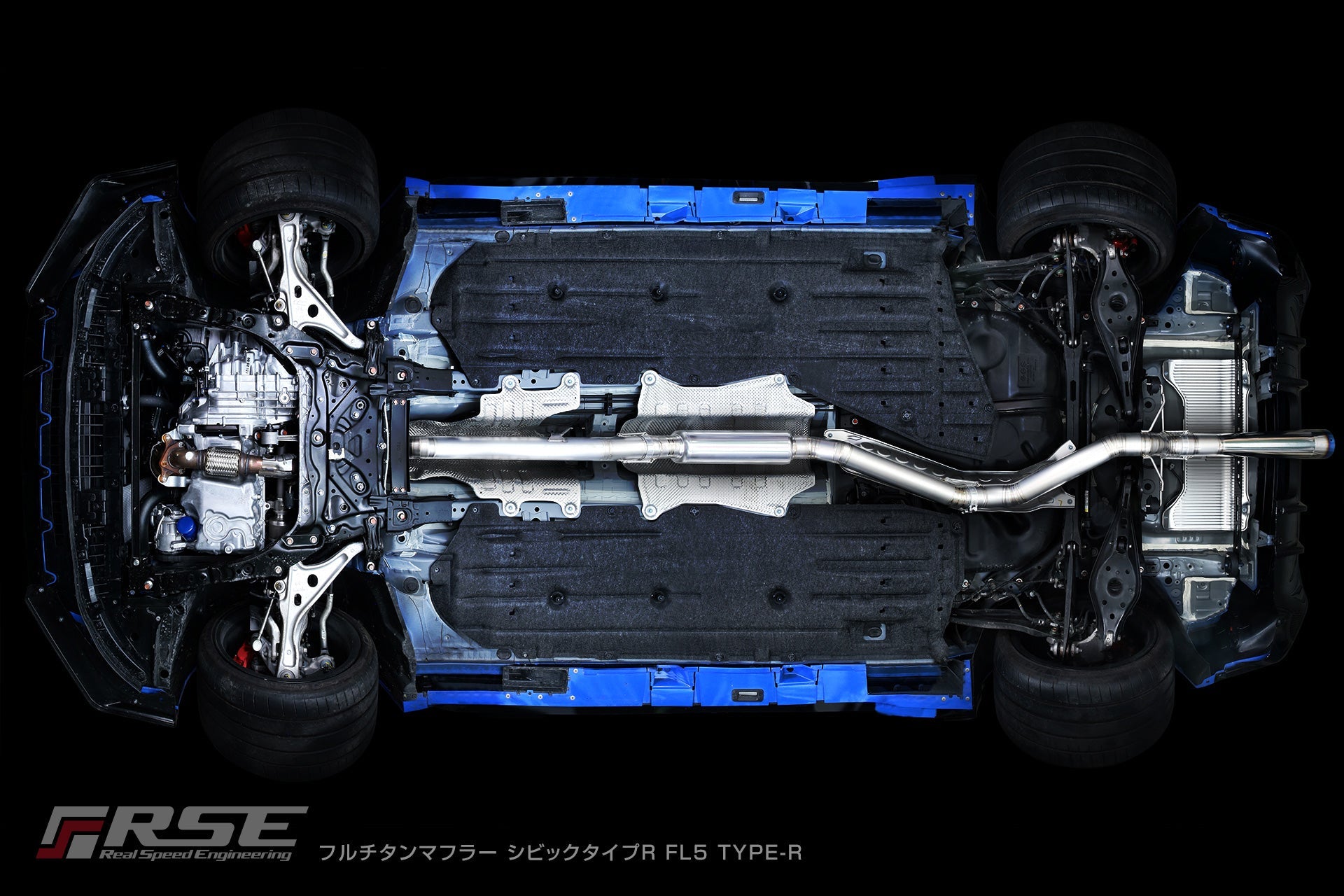 RSE FULL TITANIUM MUFFLER EXHAUST KIT TYPE-R FOR HONDA CIVIC TYPE R FL5 RB6090-HN06D