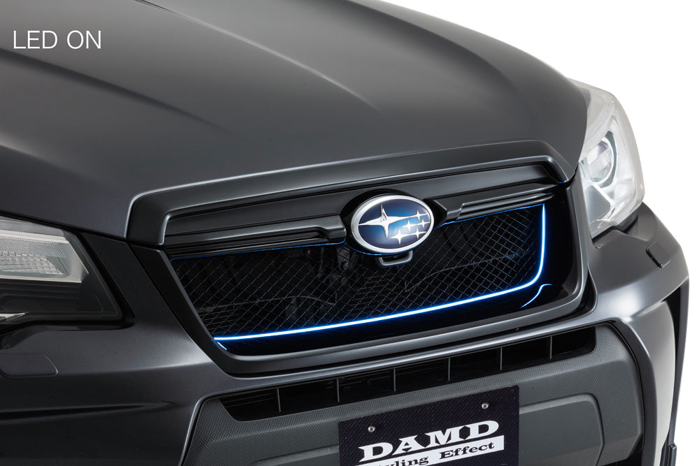 DAMD GRILLE UNPAINTED D E TYPE SUBARU EMBLEM INCLUDED WITH LED FOR SUBARU FORESTER DBA-SJG DBA-SJ5 DAMD-00098