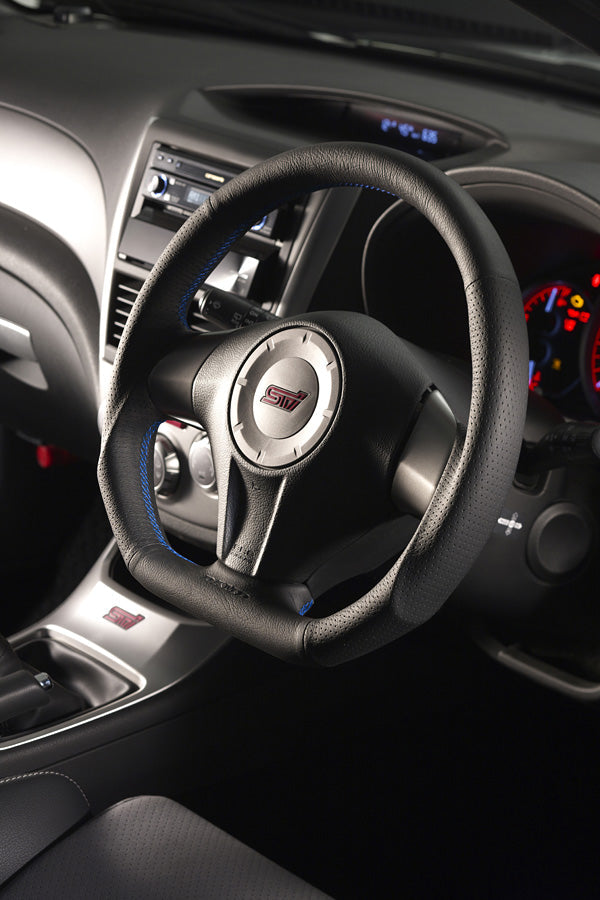 DAMD STEERING WHEEL  For SUBARU IMPREZA WRX-STI GR GV (A ~) 07/12 ~ SS358-D-L Blue Stitch