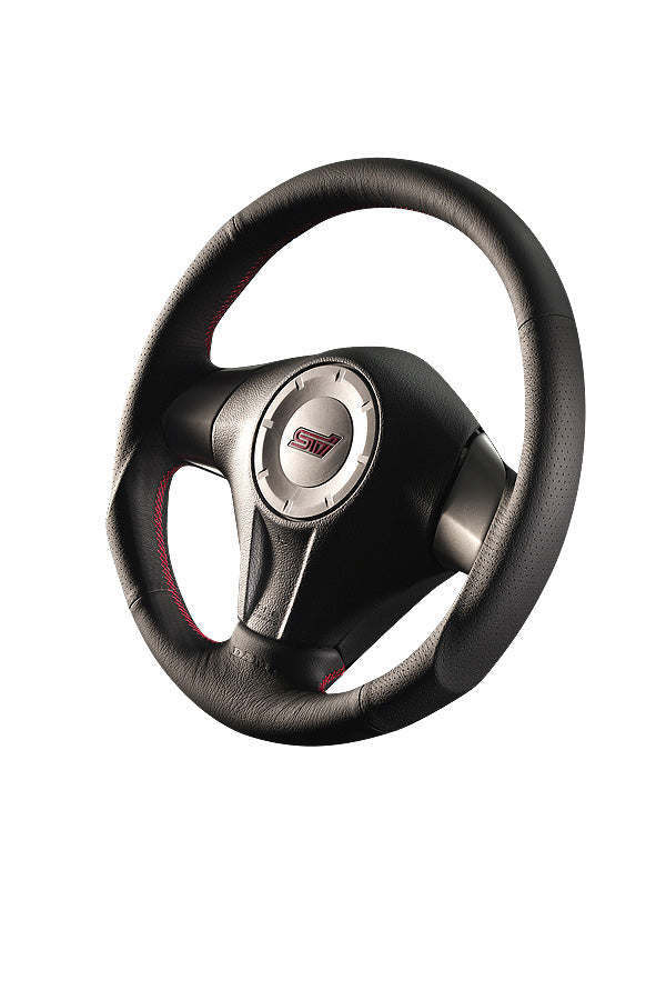 DAMD CARBON STEERING WHEEL  For SUBARU FORESTER SH MODEL (A ~) 2007/12 ~ SS358-S-L Black carbon-red stitch