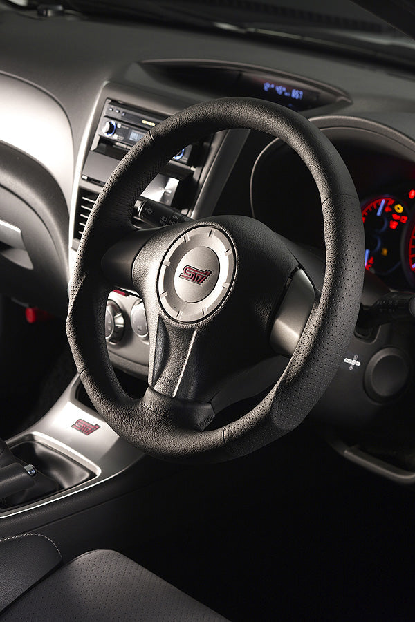 DAMD STEERING WHEEL  For SUBARU IMPREZA WRX-STI GR GV (A ~) 07/12 ~ SS358-S-L Black stitch