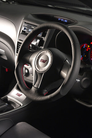 DAMD STEERING WHEEL  For SUBARU LEGACY BL BP (D ~ F) 06/5 ~ 08/6 SS358-S-L Red Stitch