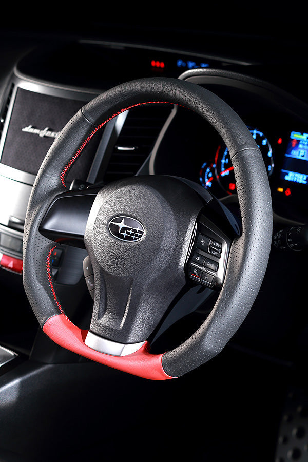 DAMD STEERING WHEEL  For SUBARU IMPREZA GJ GP (A ~ D) 11/12 ~ SS360-D RED FORMULA