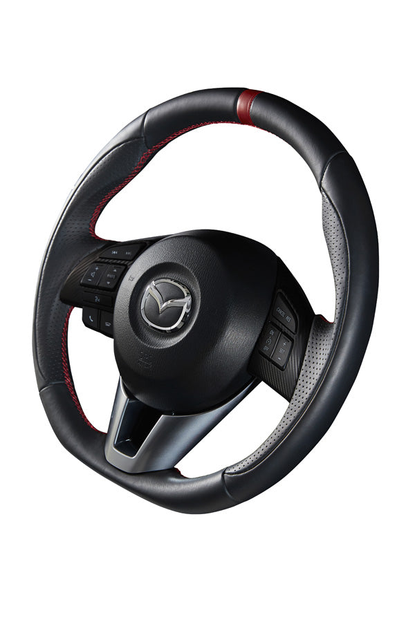 DAMD STEERING WHEEL  For MAZDA CX-3 DK 15.2~16.10 SS360-M Nappa leather