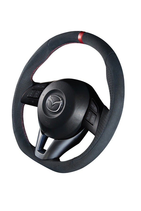 DAMD STEERING WHEEL  For MAZDA DEMIO DJ 14.9~16.10 SS360-M Ultra suede