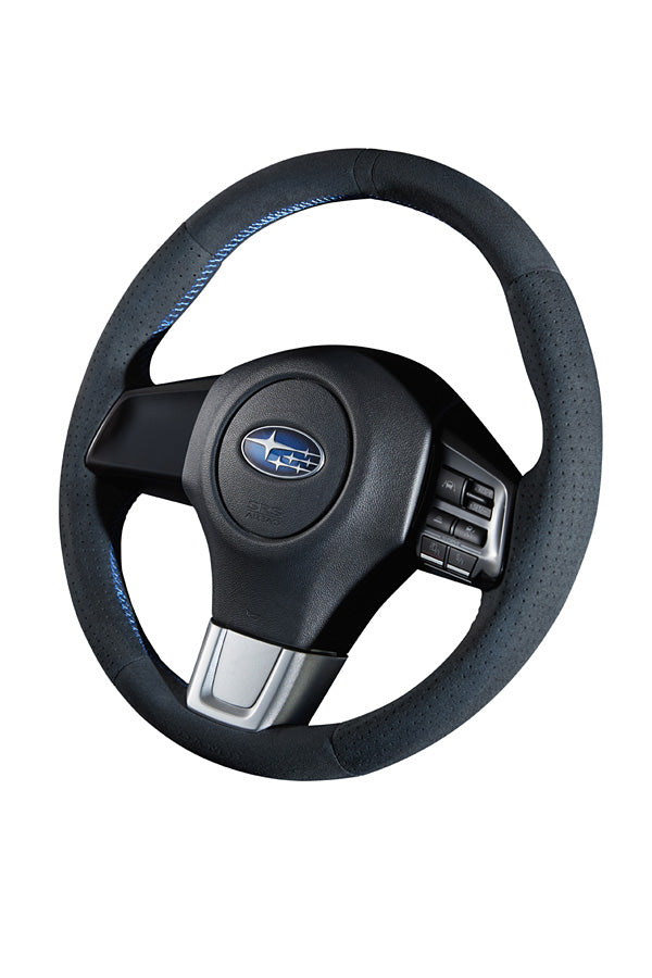 DAMD NARROW STEERING WHEEL  For SUBARU LEVORG VMG VM4 (A~) 14/6~ SS360-RS Ultra suede×blue stitch