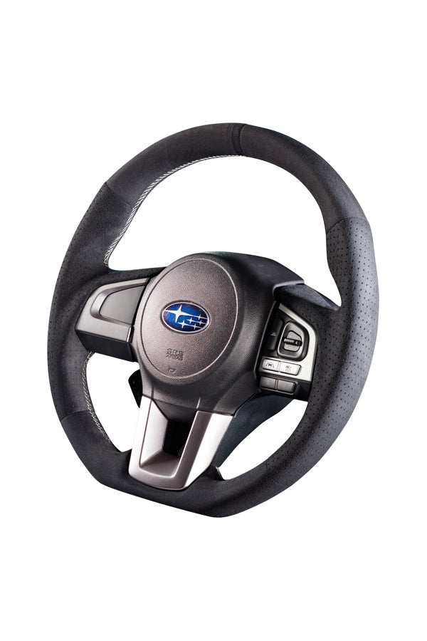 DAMD STEERING WHEEL  For SUBARU IMPREZA GJ GP (E~) 15/10~ SS362-RX Ultra suede × gray stitch