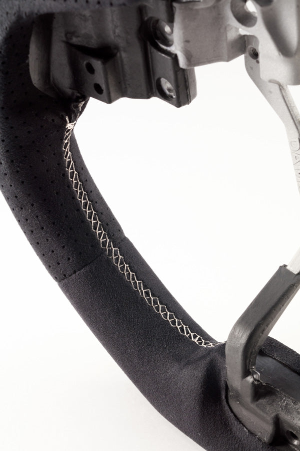 DAMD STEERING WHEEL  For SUBARU FORESTER SJ (D~) 15/11~ SS362-RX Ultra suede × gray stitch