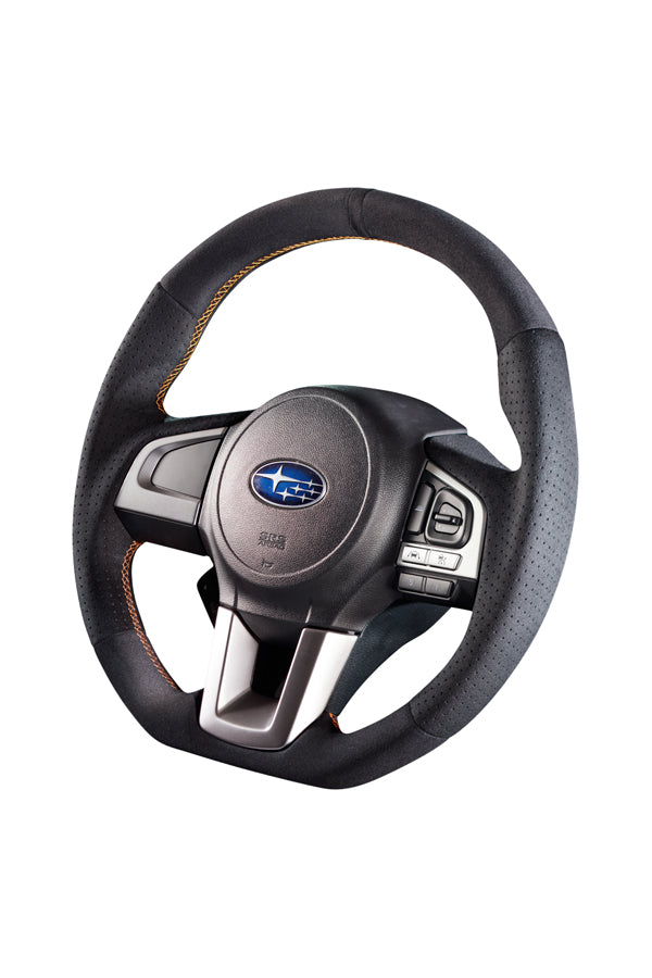 DAMD STEERING WHEEL  For SUBARU IMPREZA GJ GP (E~) 15/10~ SS362-RX Ultra suede × orange stitching