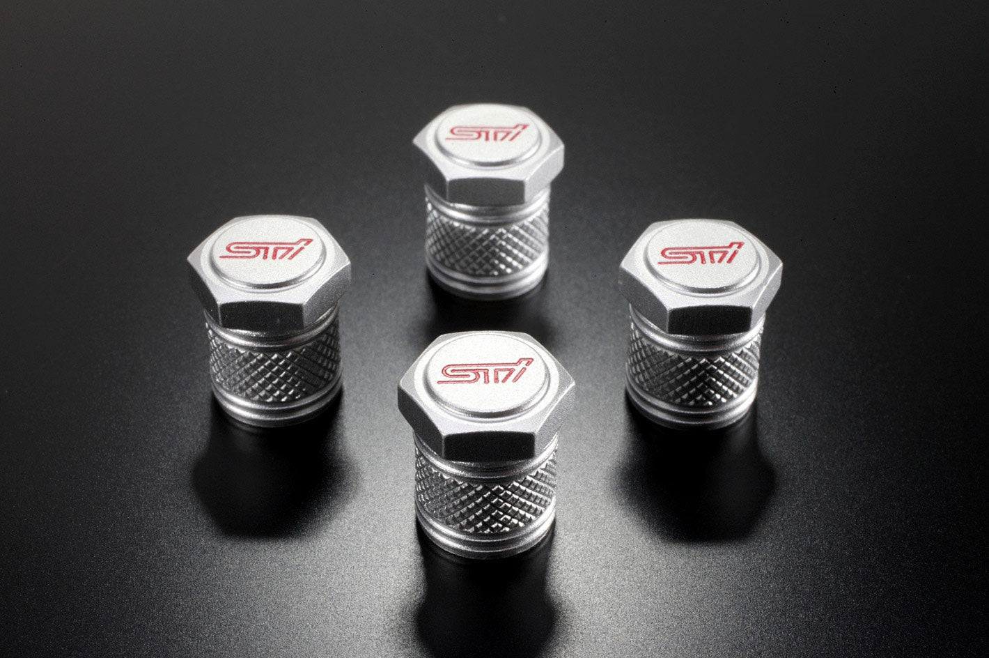 STI STI VALVE CAP SET SILVER FOR SUBARU IMPREZA 5DOOR GU ST28102ST030