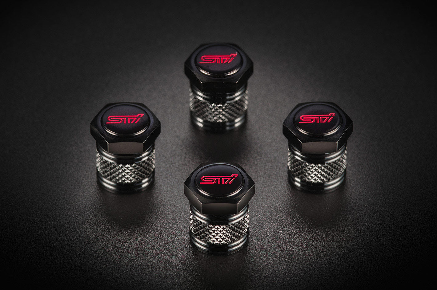 STI STI VALVE CAP SET(BLACK) FOR SUBARU FORESTER SK ST28102Z2000