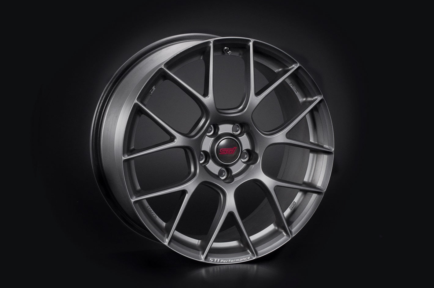 STI PERFORMANCE WHEELS BBS 19X8.0J +53 PCD 114.3 5-HOLE MAT GRAY FOR SUBARU LEVORG VM ST28111V2020