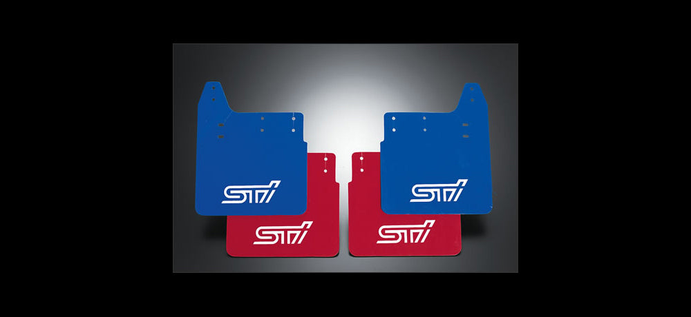 STI MUD FLAP SET F RED  For IMPREZA 4DooR (GD) ST960104S200