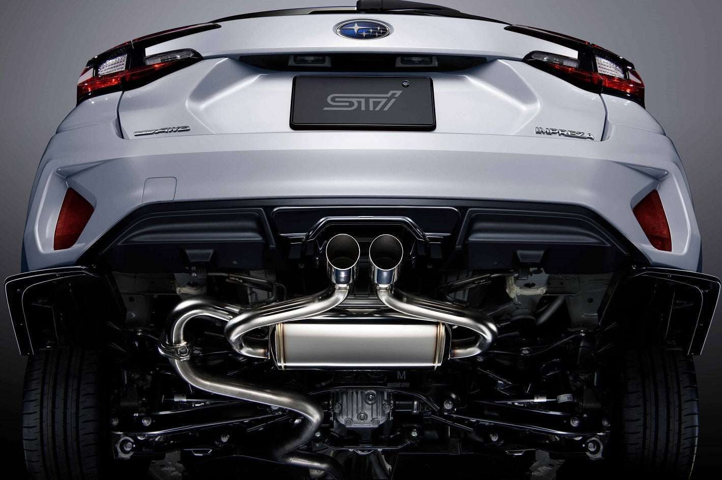 STI PERFORMANCE MUFFLER AND GARNISH SET FOR SUBARU IMPREZA 5DOOR GU GASOLINE STPKG40G2010