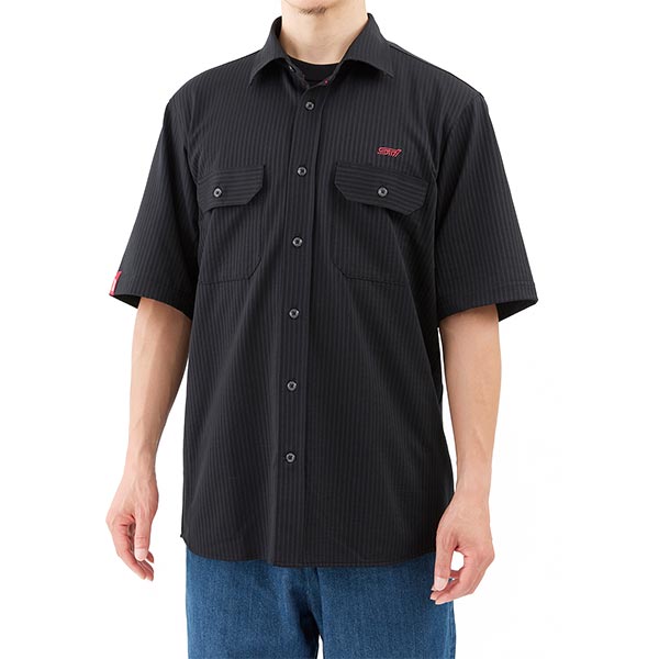 STI DRIVING SHIRT (SHORT SLEEVE WORK SHIRT) BLACK L For STSG20100390