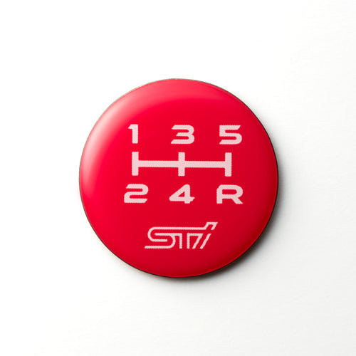 STI SHIFT PATTERN EMBLEM RED 6MT LOWER RIGHT R STSG25100370