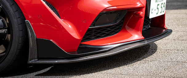 MAX ORIDO FRONT LIP SPOILER SET CARBON WEATHERPROOF CLEAR COATED FOR TOYOTA SUPRA 3BA DB02 82 22 56 SUP-FLS-CAR