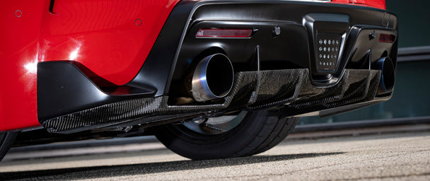 MAX ORIDO REAR DIFFUSER CARBON WEATHERPROOF CLEAR COATED FOR TOYOTA SUPRA 3BA DB02 82 22 59 SUP-RED-CAR