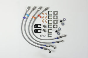 PLOT SWAGE-LINE BRAKE HOSE KIT STAINLESS STEEL FITTINGS CLEAR COAT FOR NISSAN X-TRAIL T32 EXCL ELECTRIC PARKING BRAKE SW2138N