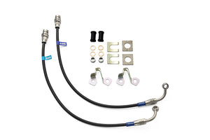 PLOT SWAGE-LINE REAR BRAKE HOSE KIT STAINLESS STEEL FITTINGS BLACK SMOKE COAT FOR HONDA CIVIC EP3 TYPE R RKSW2620B