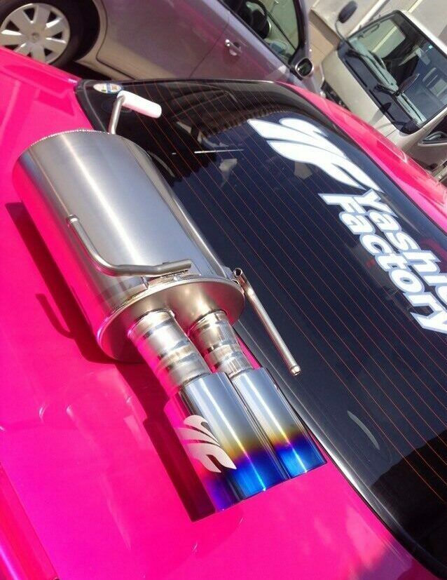 YASHIO FACTORY SUPER SILENT TITANIUM MUFFLER TWIN TAIL FOR NISSAN SILVIA S14 S15 YASHIO-FACTORY-00048