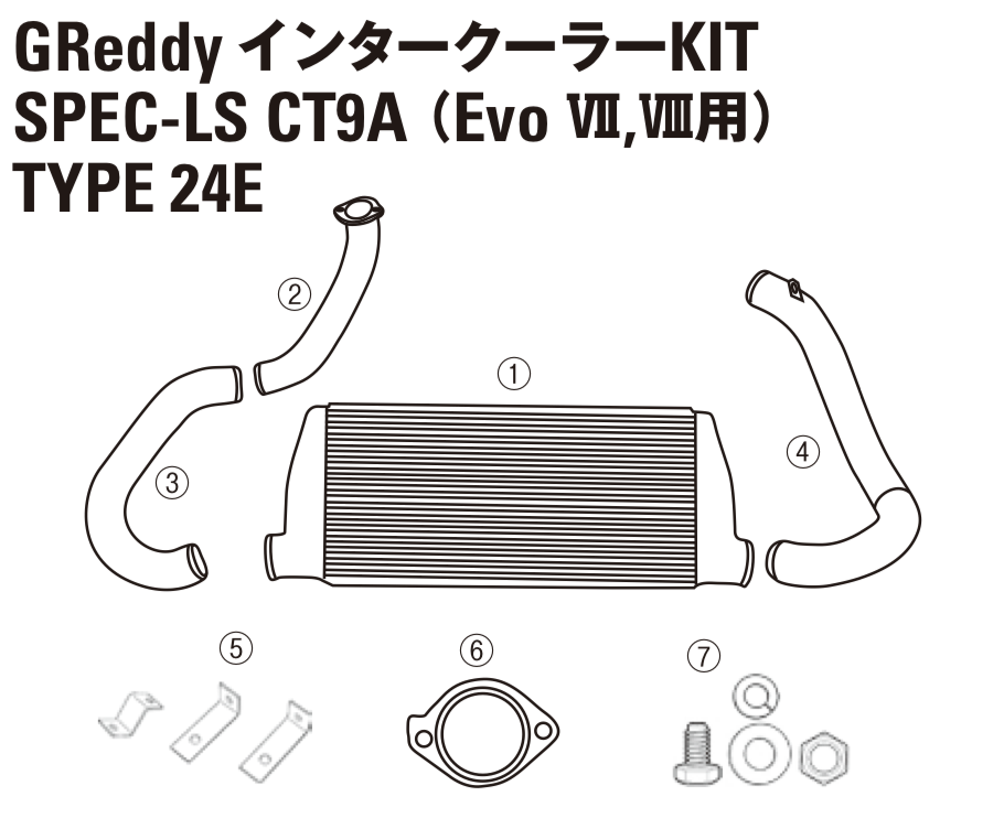 GREDDY INTERCOOLER KIT SPEC-LS INTERCOOLER CORE T24E FOR MITSUBISHI LANCER EVO 9 CT9A 12431006