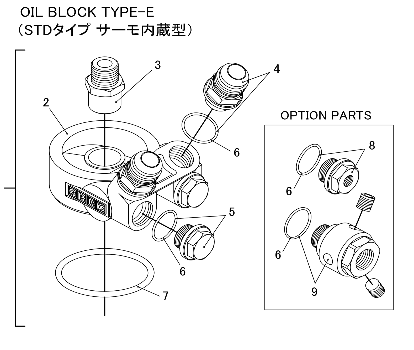 GREDDY OIL BLOCK TYPE-E (STD TYPE THERMO BUILT-IN) FOR   12401125