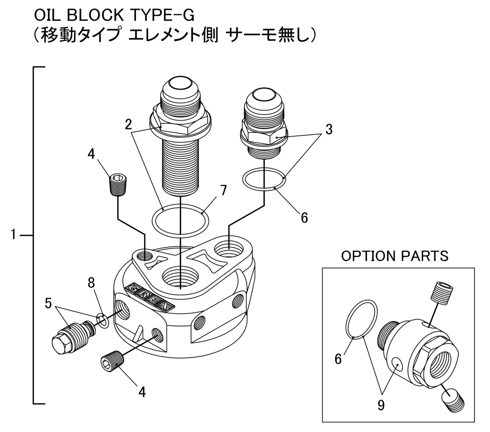 GREDDY OIL BLOCK TYPE-G (MU MOVEMENT TYPE ELEMENT SIDE THERMO) FOR   12401143