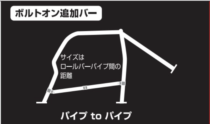 CUSCO BOLT ON ADD-ON BAR SIDE PIPE TO PIPE BAR 1030-1120mm ALUMINUM 00D 270 AT11A