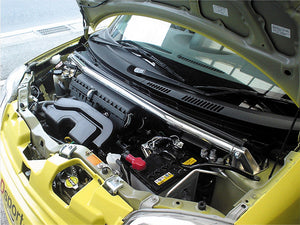 D-SPORT STRUT TOWER BRIDGE STRUT TOWER BAR ALUMINIUM-CARBON OVAL FOR DAIHATSU MOVE CONTE L575S L585S 55137-B161