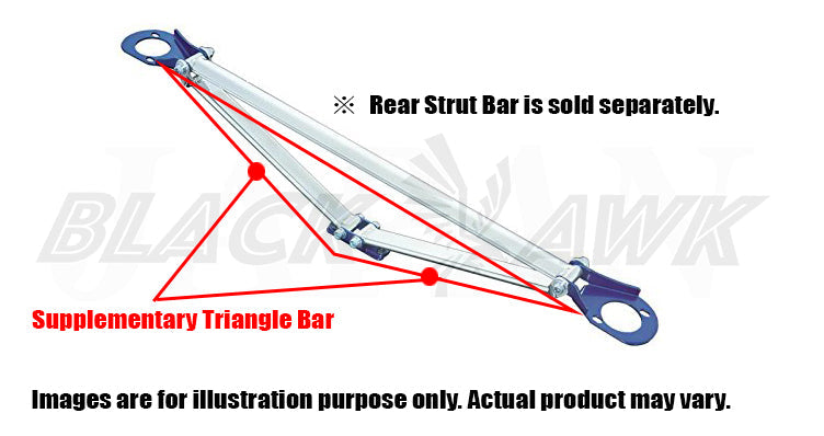 CUSCO Supplementary Triangle Rear Strut Bar For MITSUBISHI Lancer Evolution CT9A Evo.99MR 4WD 2000T 564 544 A
