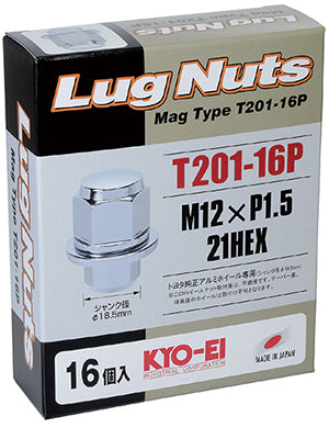 KYO-EI MAG TYPE LUG NUT 16 PIECES M12xP1.5 T201-16P
