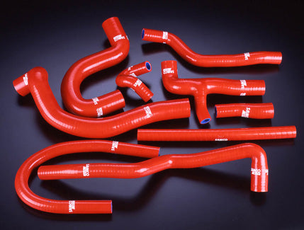 SAMCO SPORT COOLANT HOSE KIT RED FOR VOLKSWAGEN GOLF 2 19E GTI (JAPANESE SPEC) 40TCS177-C-RED