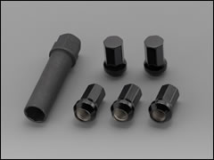 MUGEN HEPTAGON(#7) NUT SET  For UNIVERSAL FITTING 08181-XXB-K0S0-BL