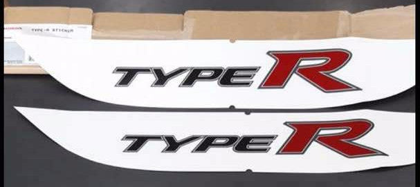 OEM HONDA 08F30SNW000A TYPE R STICKER WHITE  08F30-SNW-000A