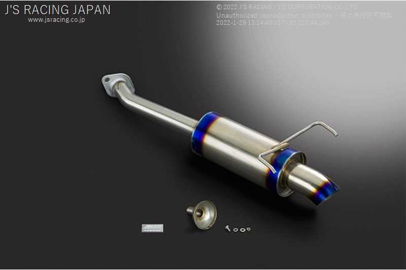 J'S RACING SUS EXHAUST PLUS REAR TAIL 50R FOR HONDA FIT GD1 3 L13A L15A T304-F1-50R