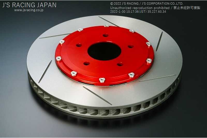J'S RACING 6-POT CALIPER KIT BRAKE ROTOR W. BELL RIGHT FOR HONDA ACCORD CL7 K20A B6P-E2-RBR