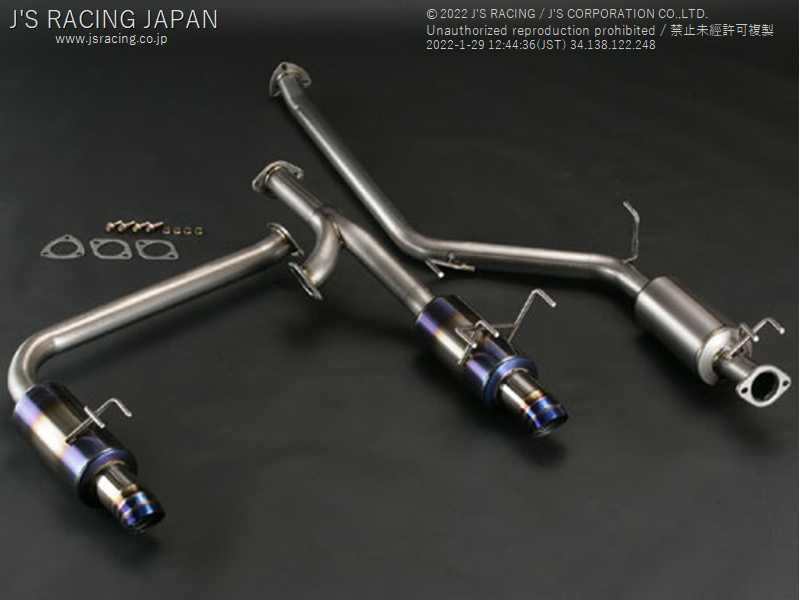 J'S RACING FX-PRO FULL TITANIUM MUFFLER DUAL 70RS FOR HONDA CIVIC FD2 K20A FTMW-D2RR-70RS