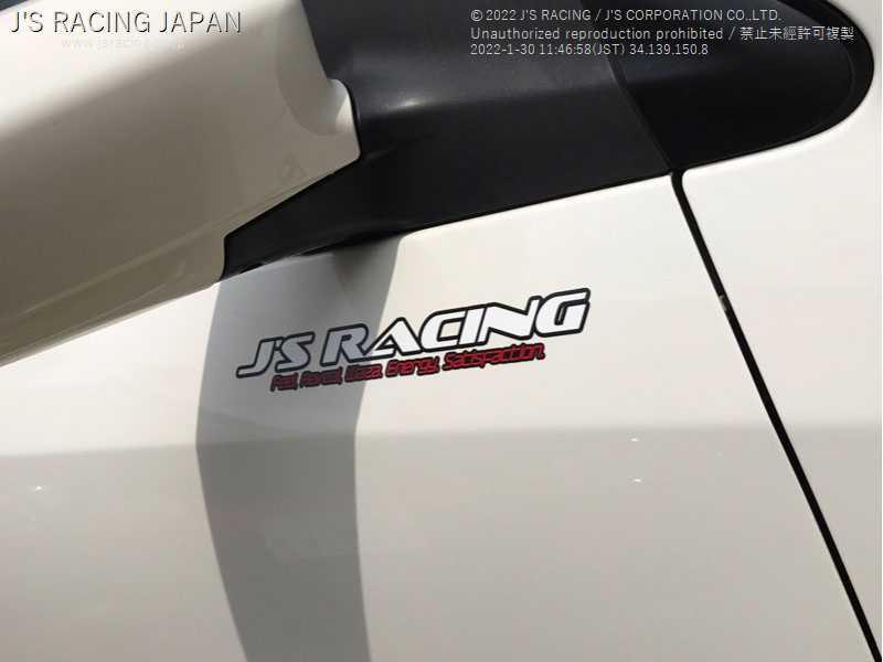 J'S RACING 14 STICKERS WHITE SS SIZE JS-14-MSWH