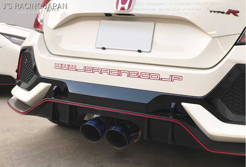 J'S RACING SUS EXHAUST PLUS DUAL 70RS FOR HONDA CIVIC FK8 T304W-K8-70RS