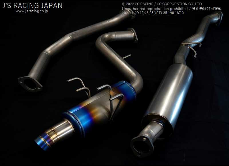 J'S RACING FX-PRO FULL TITANIUM MUFFLER 60RS FOR HONDA CIVIC FC1 FTM-FC1L-60RS