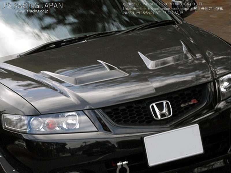 J'S RACING AERO BONNET TYPE-V FULL CARBON FOR HONDA ACCORD CL7 K20A ABV-E2-CC