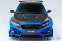J'S RACING FORNT WING SPOILER TYPE S FRP For HONDA CIVIC FK8 AH-K8-F