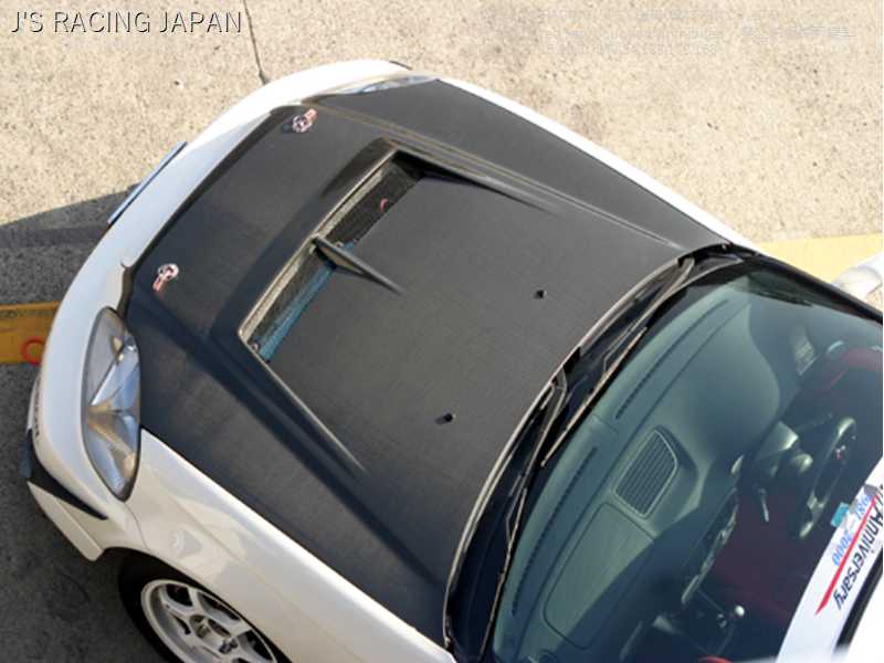 J'S RACING AERO BONNET TYPE-S FRP FOR HONDA CIVIC EK9 B16B ABS-H5K-F