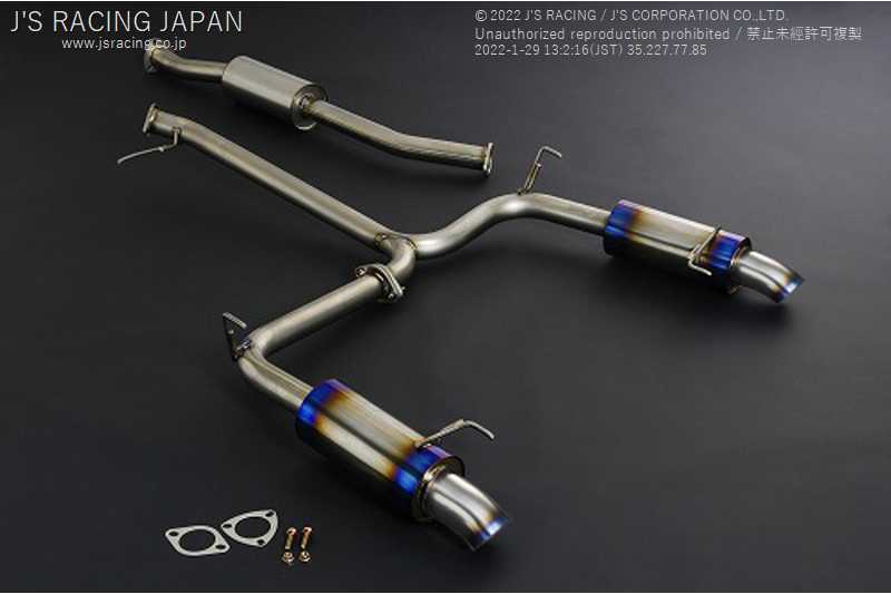 J'S RACING SUS EXHAUST PLUS DUAL 60RS FOR HONDA ACCORD CL1 H22A T304W-E1-60RS